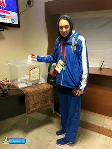 رای کیمیا علیزاده در باکو +عکس