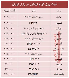 مظنه انواع اپیلاتور در بازار چند؟ +جدول