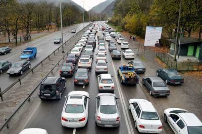 ترافیک ‌سنگین در جاده‌های شمالی