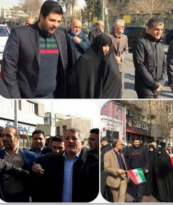 حضور خانواده هاشمی در راهپیمایی ۲۲بهمن +عکس