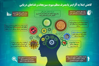 کاهش ابتلا به آلزایمر با استفاده از این رژیم غذایی +اینفوگرافیک