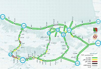 آخرین وضعیت جاده‌های شمالی +نقشه