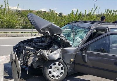 تصادف خونین پژو ۴۰۵ با خودروی یدک‌کش +عکس