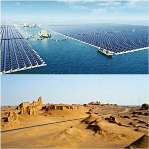 چین روی دریا نیروگاه خورشیدی ساخت +عکس