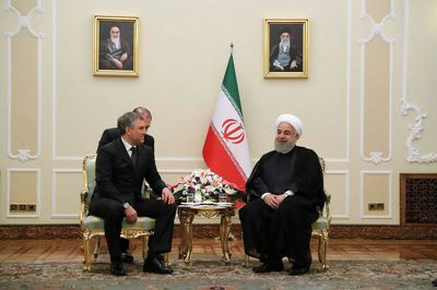 دیدار روحانی و رییس دومای دولتی فدراسیون روسیه
