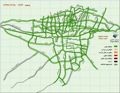 وضعیت ترافیکی پایتخت در صبح جمعه +نقشه