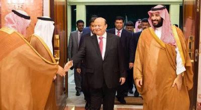 دیدار رییس‌جمهور مستعفی یمن با ولی‌عهد عربستان