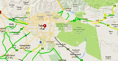 ترافیک نیمه سنگین در ورودی‌های تهران +نقشه