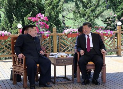 رهبر کره شمالی در پکن با رئیس‌جمهور چین دیدار کرد
