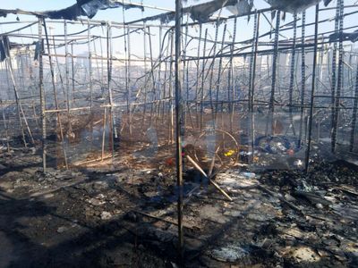 آتش‌سوزی در بازارچه پونه گلشهر +عکس