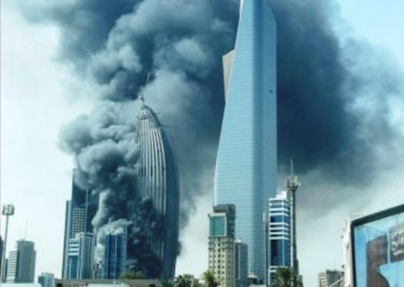 آتش سوزی در بانک ملی کویت