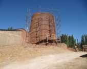 برج تاریخی «شیخی» شهر کامو کاشان بازسازی شد