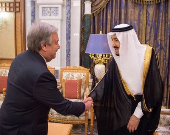 دیدار دبیرکل سازمان ملل با شاه سعودی در ریاض