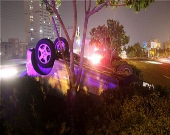 معلق زدن پژو ۲۰۷در بزرگراه همت +عکس