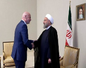 دعوت اینفانتینو از روحانی برای حضور در افتتاحیه جام جهانی فوتبال +عکس