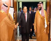 دیدار رییس‌جمهور مستعفی یمن با ولی‌عهد عربستان