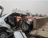 مرگ زن و مرد جوان در پی متلاشی شدن خودرو +عکس